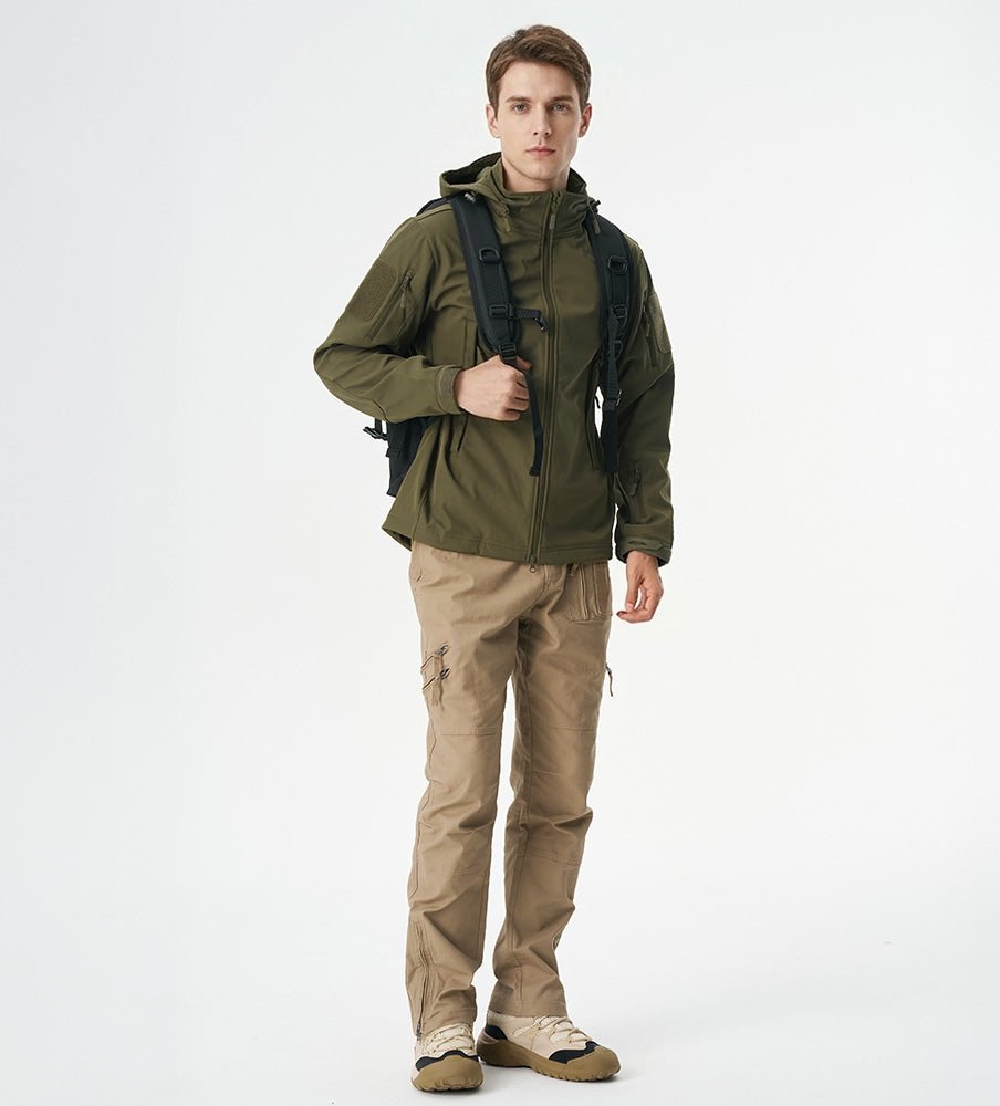 Men's Tactical Cargo Pants with 9 Pockets for Hiking Sand by MAGCOMSEN