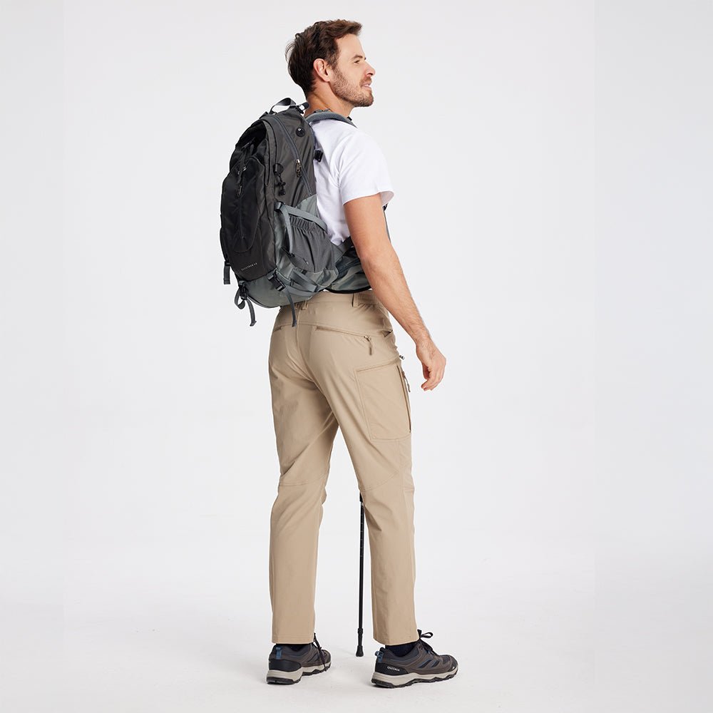 Khaki Men's Tactical Pants Water Repellent Ripstop Cargo Pants - MAGCOMSEN