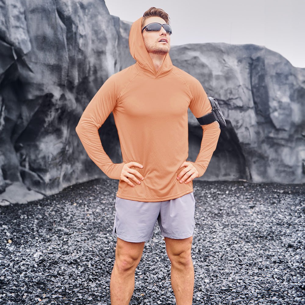Apricot Men's UPF 50+ Hooded Fishing Shirts | Sun Protection - MAGCOMSEN
