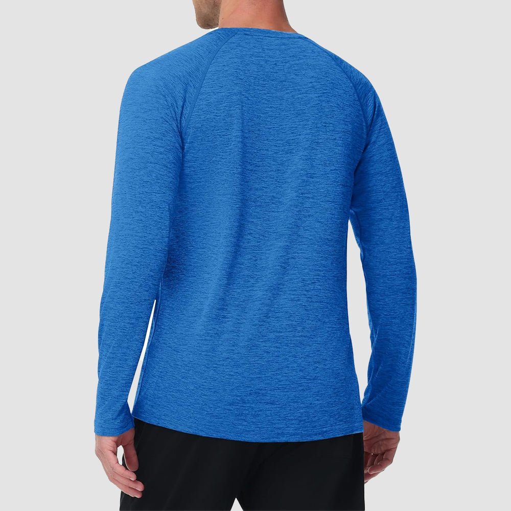 Sea Blue Men's UPF 50+ Long Sleeve Shirt Dry Fit for Fishing & Hiking - MAGCOMSEN