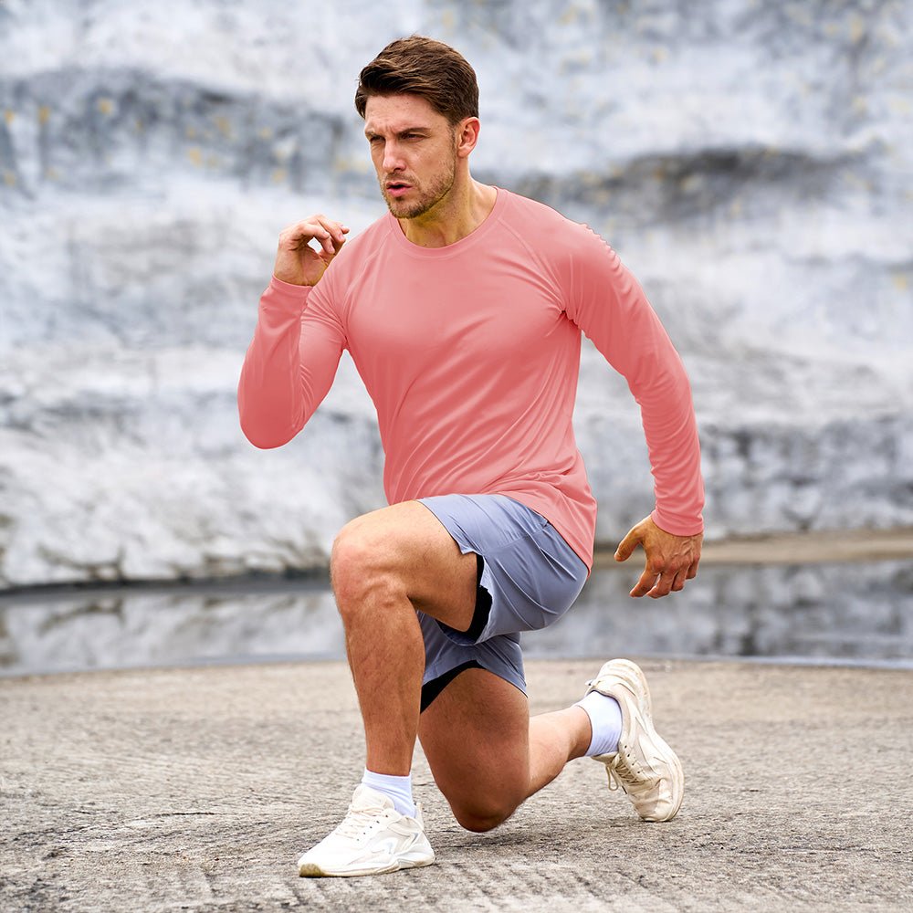 Watermelon Red Men's UPF 50+ Quick Dry Shirt - Sun Protection for Hiking - MAGCOMSEN #Color_Watermelon Red