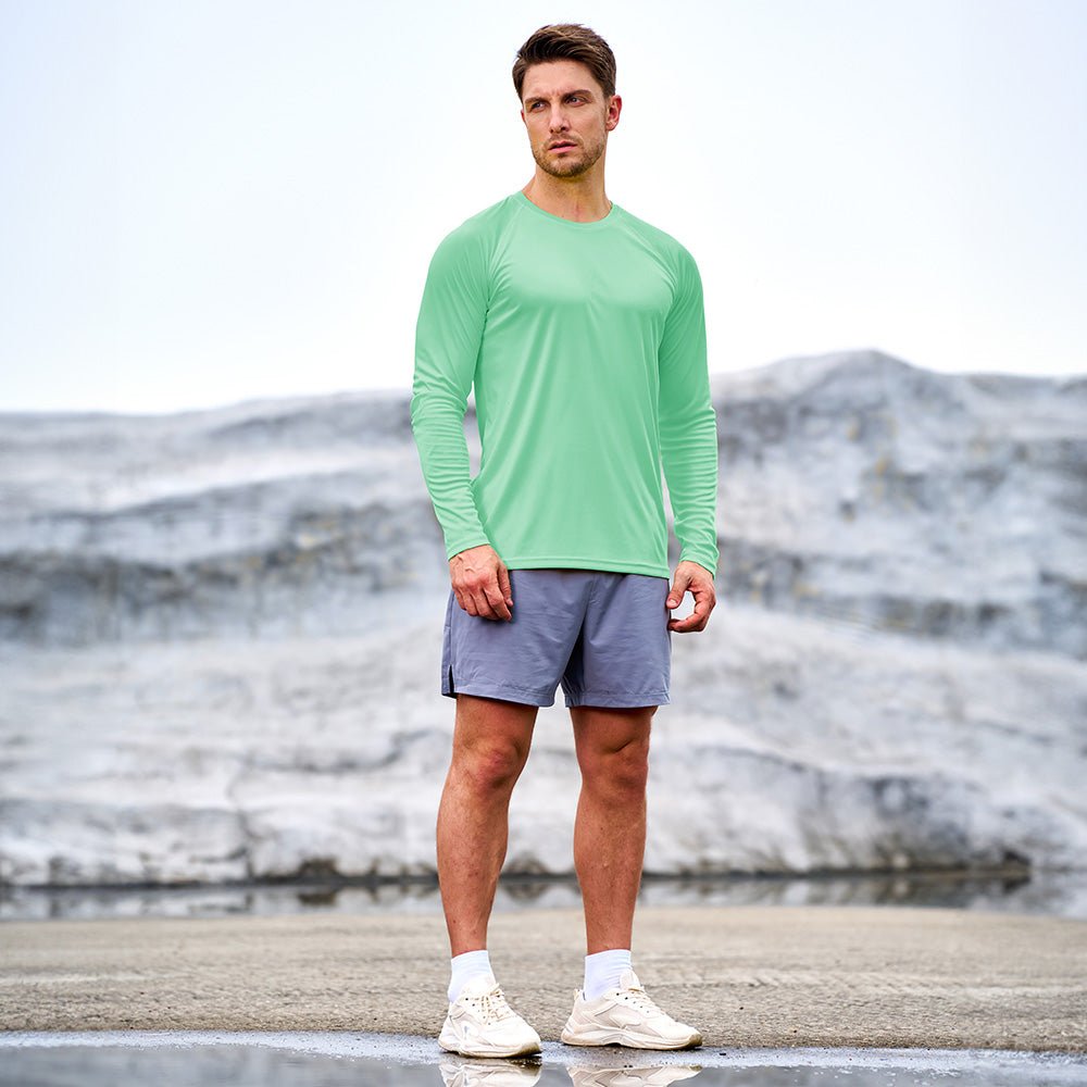 Beach Glass Men's UPF 50+ Quick Dry Shirt - Sun Protection for Hiking - MAGCOMSEN #Color_Beach Glass