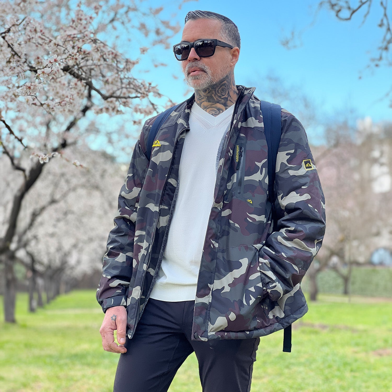 Men's Water-Repellent Winter Ski Jacket with Fleece Lining - MAGCOMSEN