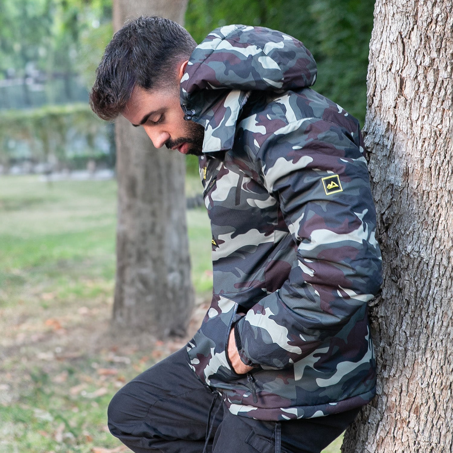 Men's Water-Repellent Winter Ski Jacket with Fleece Lining - MAGCOMSEN