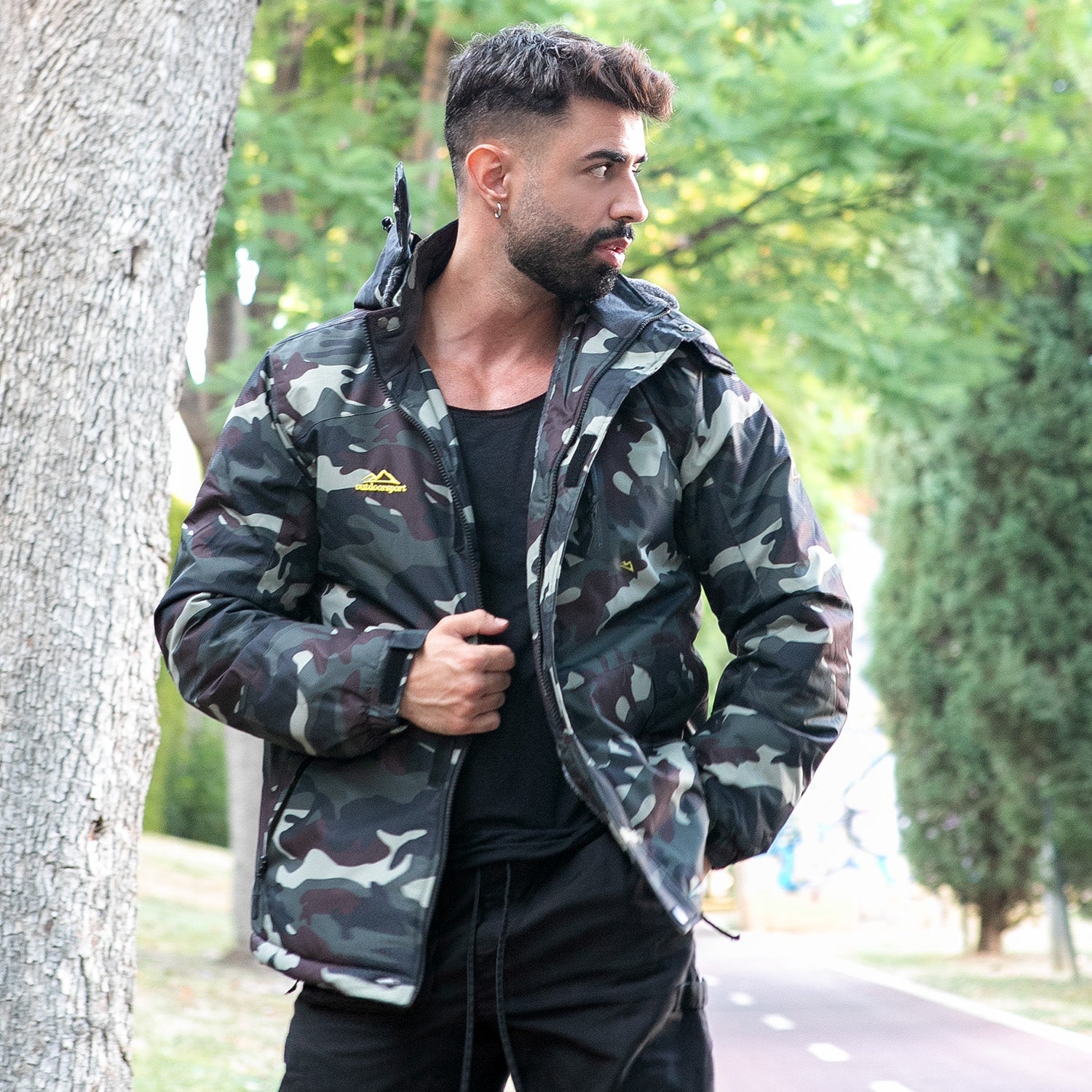 Men's Water-Repellent Winter Ski Jacket with Fleece Lining - MAGCOMSEN