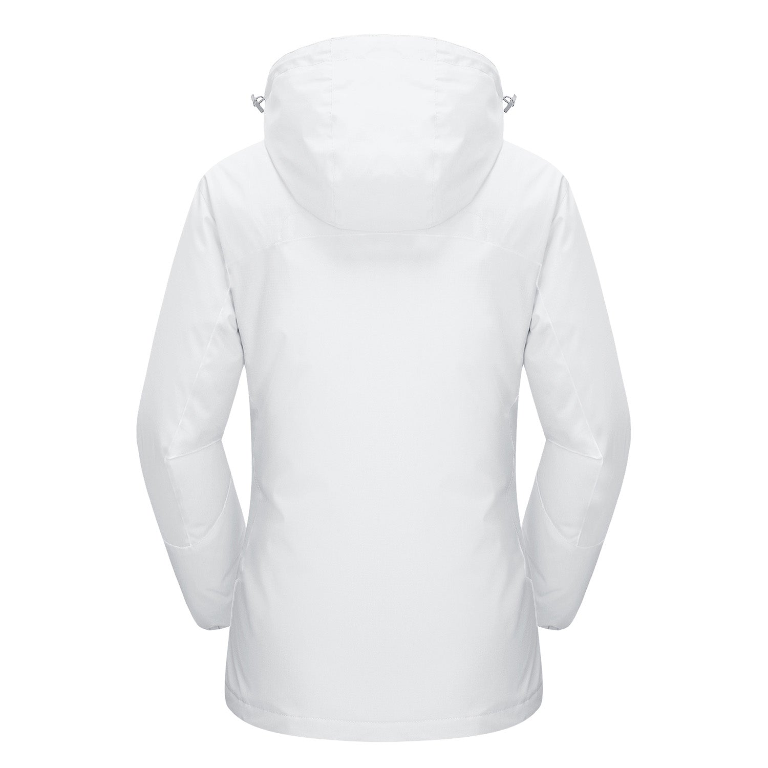 Women’s 3-in-1 Waterproof Ski Jacket with Detachable Fleece Liner Pure Black by MAGCOMSEN #color_White