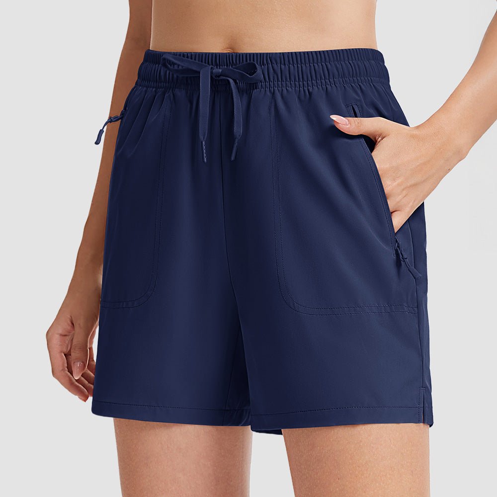 Women's 5 inch Quick Dry Hiking Shorts with Pockets Navy by MAGCOMSEN