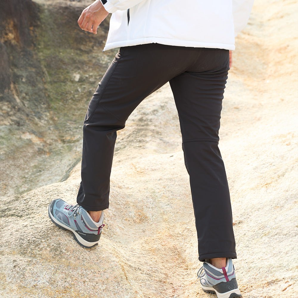 Black Women's Fleece Lined Water Resistant Winter Ski Pants - MAGCOMSEN