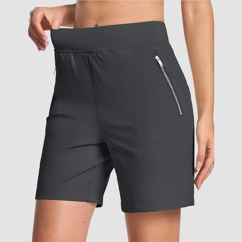 Dark Grey Women's Lightweight Athletic Hiking Shorts - MAGCOMSEN