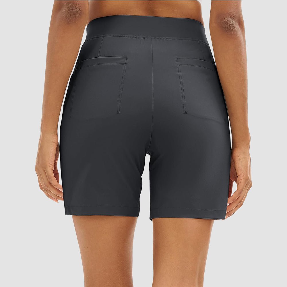 Dark Grey Women's Lightweight Athletic Hiking Shorts - MAGCOMSEN
