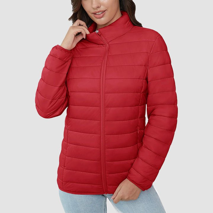 Women's Lightweight Quilted Puffer Jacket Full Zip Winter Coat - MAGCOMSEN