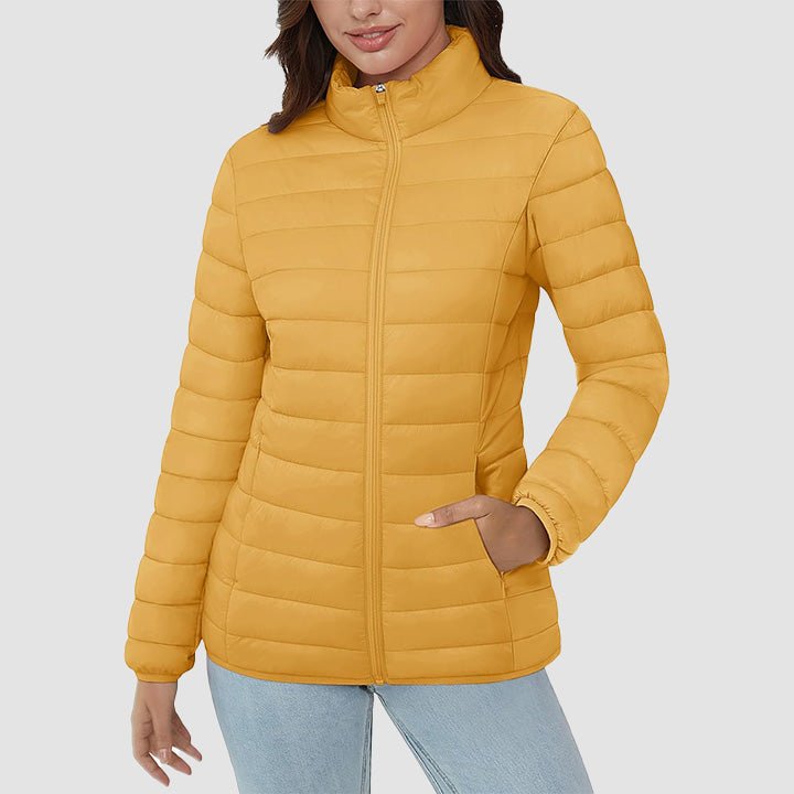 Women's Lightweight Quilted Puffer Jacket Full Zip Winter Coat - MAGCOMSEN