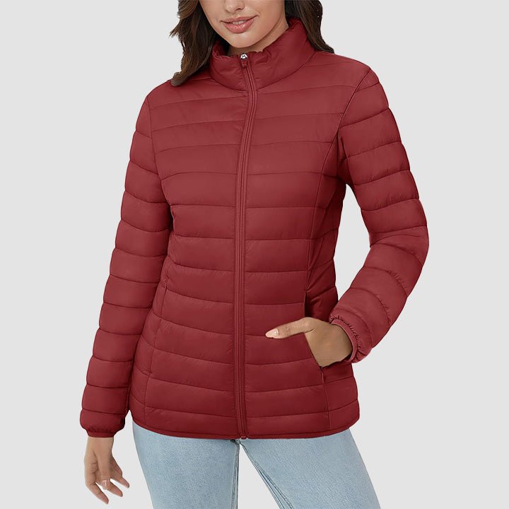 Women's Lightweight Quilted Puffer Jacket Full Zip Winter Coat - MAGCOMSEN
