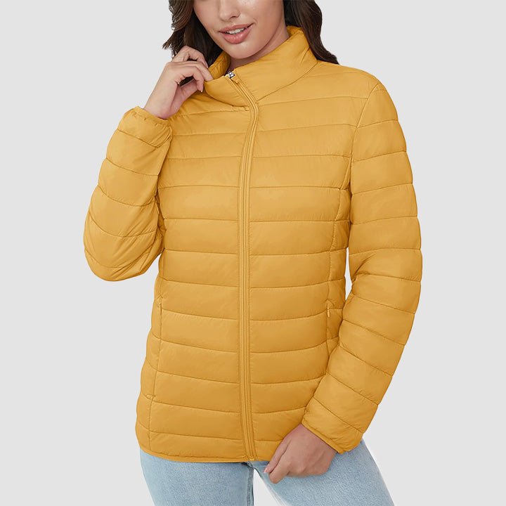 Women's Lightweight Quilted Puffer Jacket Full Zip Winter Coat - MAGCOMSEN