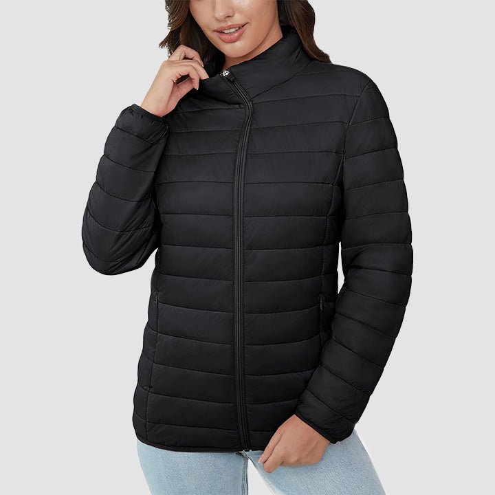 Women's Lightweight Quilted Puffer Jacket Full Zip Winter Coat - MAGCOMSEN
