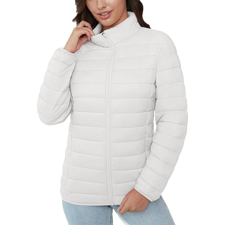 Women's Lightweight Quilted Puffer Jacket Full Zip Winter Coat - MAGCOMSEN