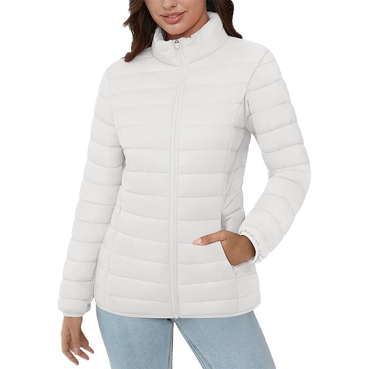 Women's Lightweight Quilted Puffer Jacket Full Zip Winter Coat - MAGCOMSEN