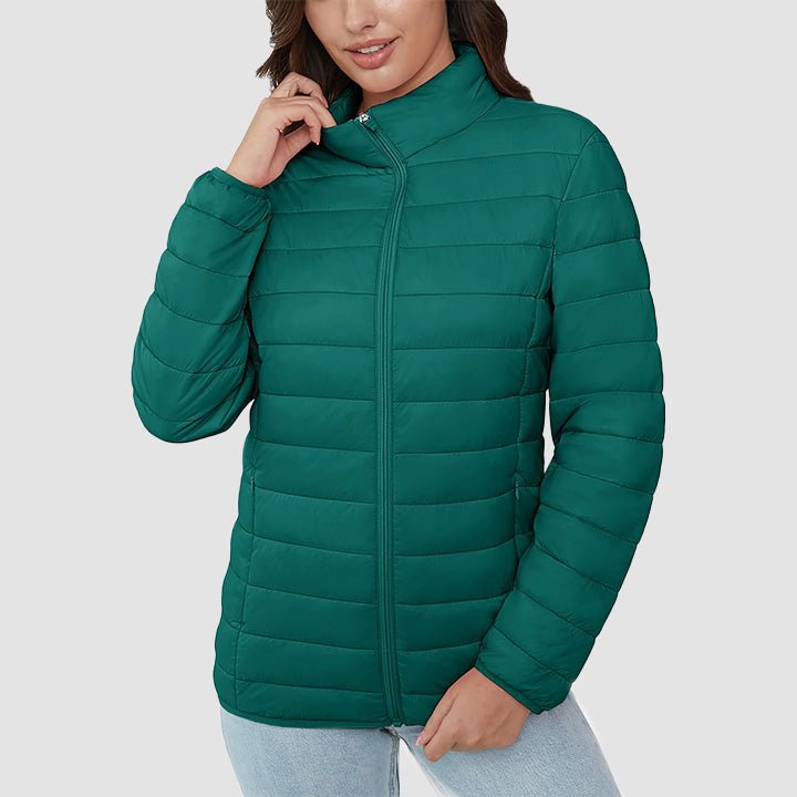 Women's Lightweight Quilted Puffer Jacket Full Zip Winter Coat - MAGCOMSEN