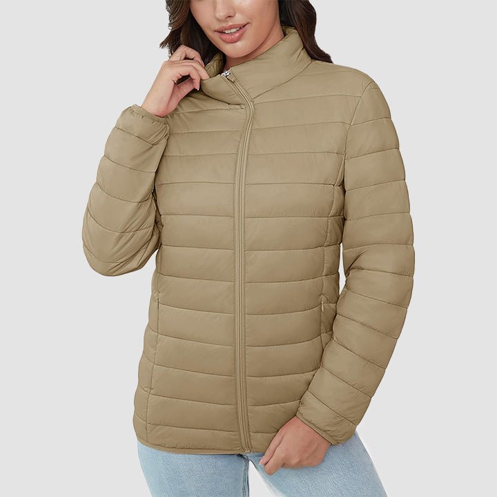Women's Lightweight Quilted Puffer Jacket Full Zip Winter Coat - MAGCOMSEN