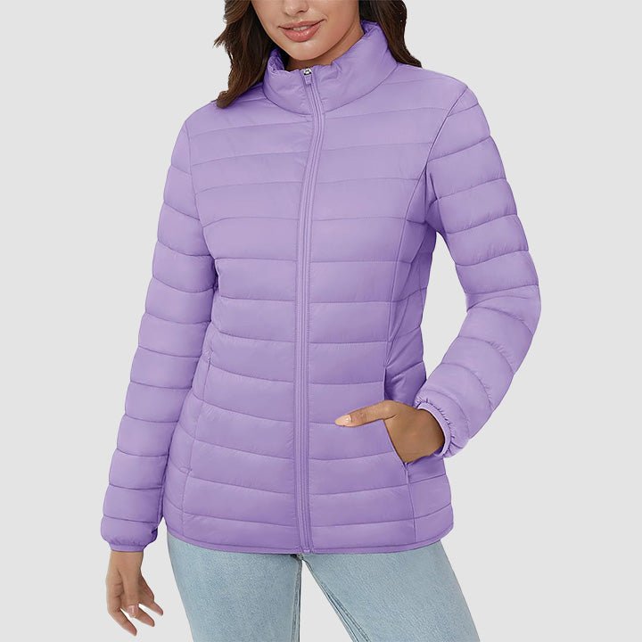 Women's Lightweight Quilted Puffer Jacket Full Zip Winter Coat - MAGCOMSEN