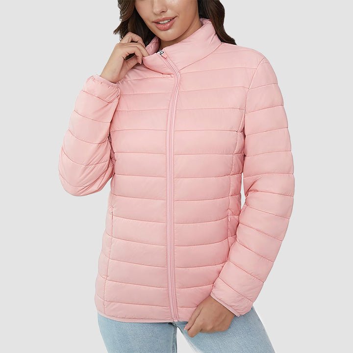 Women's Lightweight Quilted Puffer Jacket Full Zip Winter Coat - MAGCOMSEN
