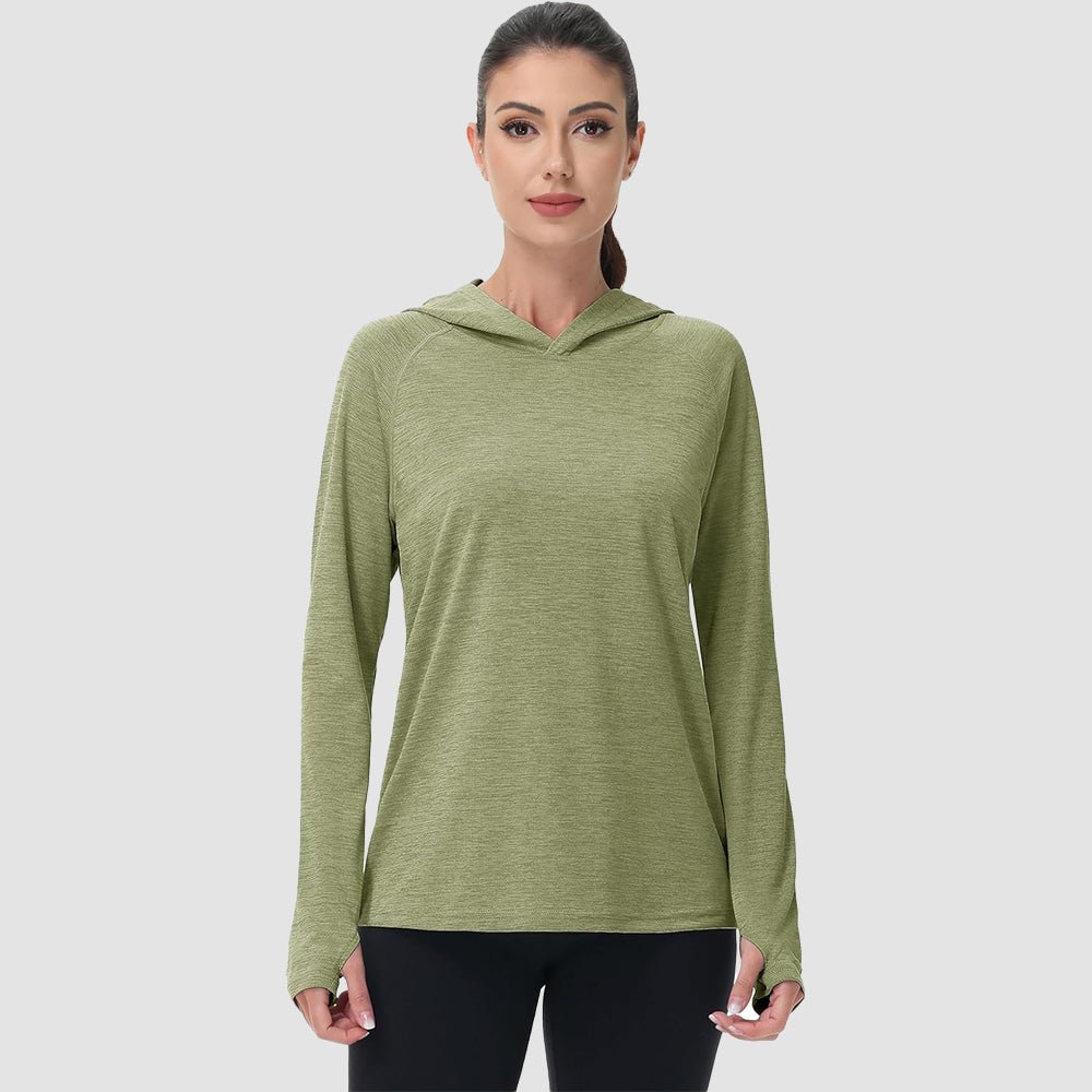 Women's Mint Hoodie UPF 50+ Sun Protection Shirt with Thumb Hole - MAGCOMSEN