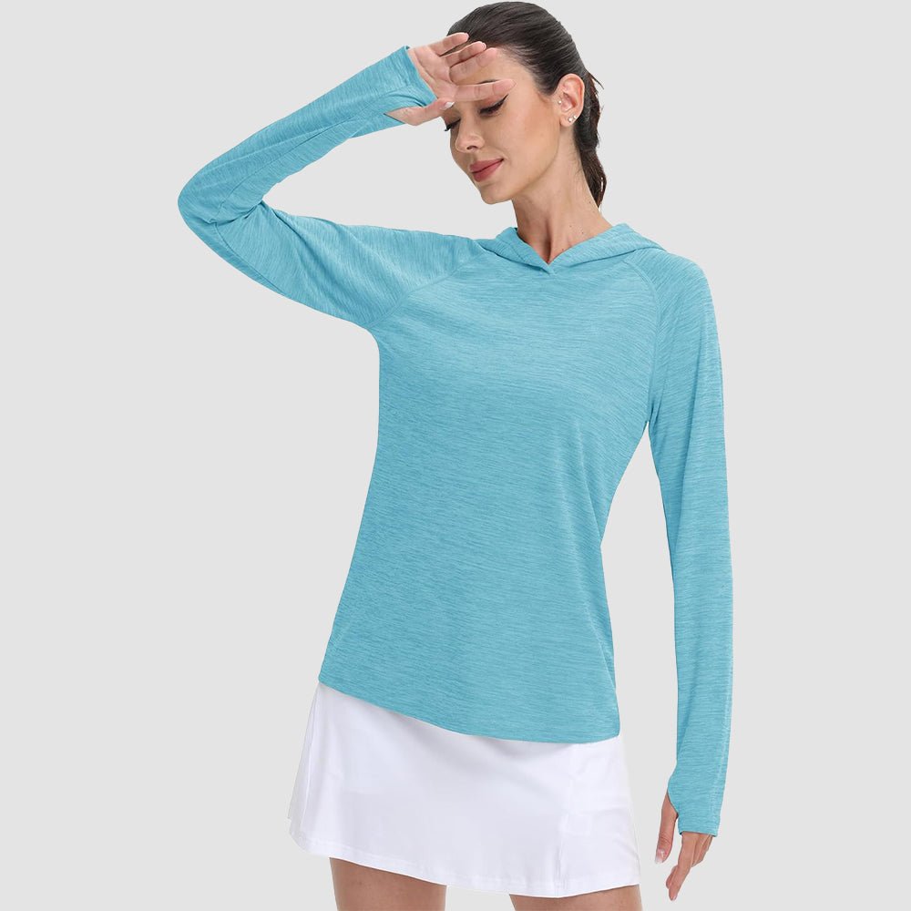 Women's Mint Hoodie UPF 50+ Sun Protection Shirt with Thumb Hole - MAGCOMSEN