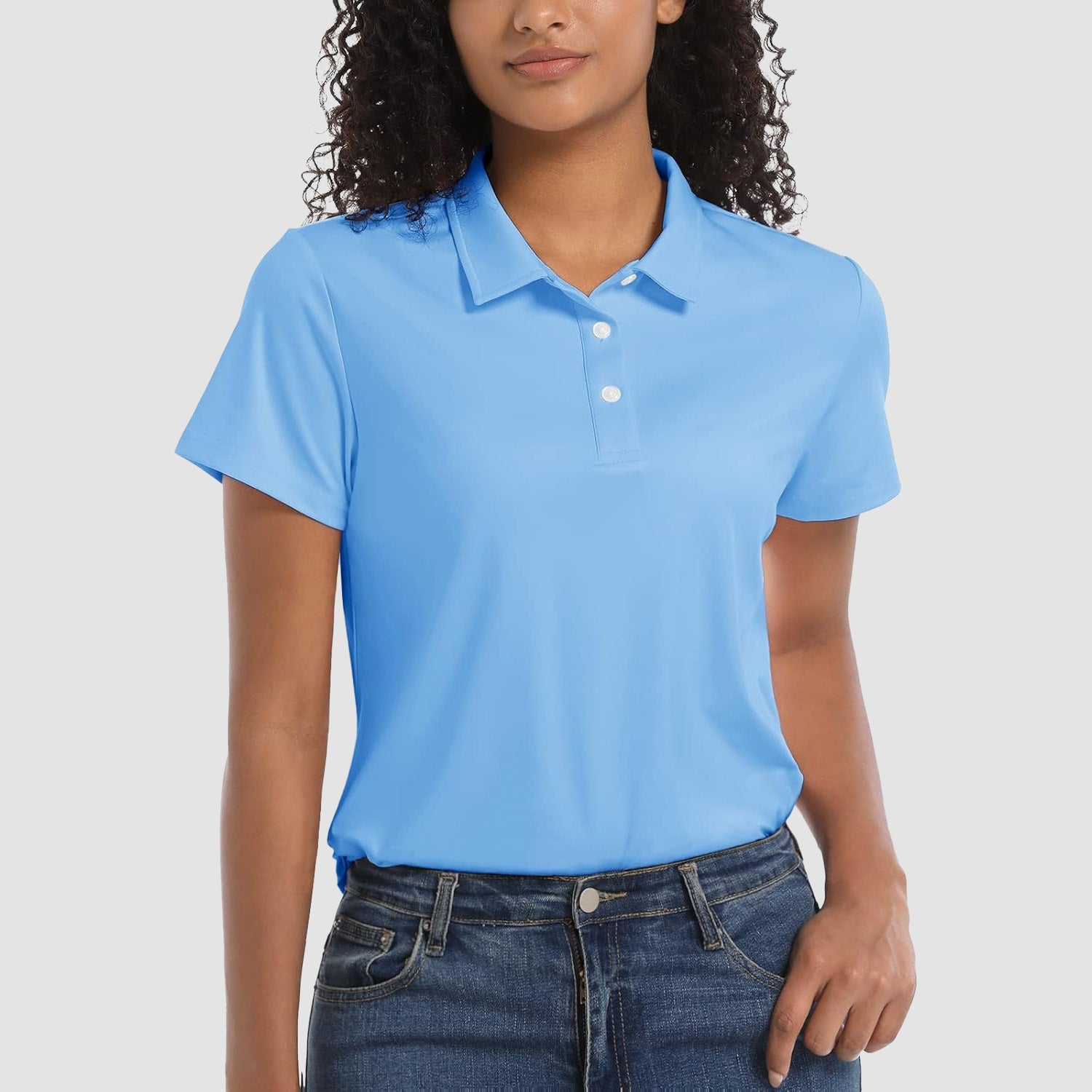 Women's UPF 50+ Sun Protection Polo Shirt, Quick-Dry