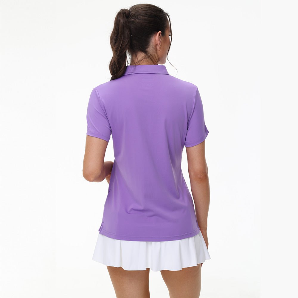 Grey Green Women's UPF 50+ Sun Protection Polo Shirt, Quick-Dry