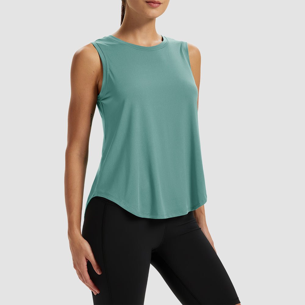 True Red Women's Quick - Dry Yoga Muscle Tank (Open Back) - MAGCOMSEN