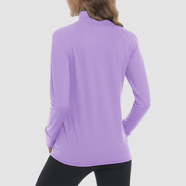 Dark Grey Women's UPF 50+ Sun Protection Tennis Jacket Long Sleeve - MAGCOMSEN #Color_Light Purple