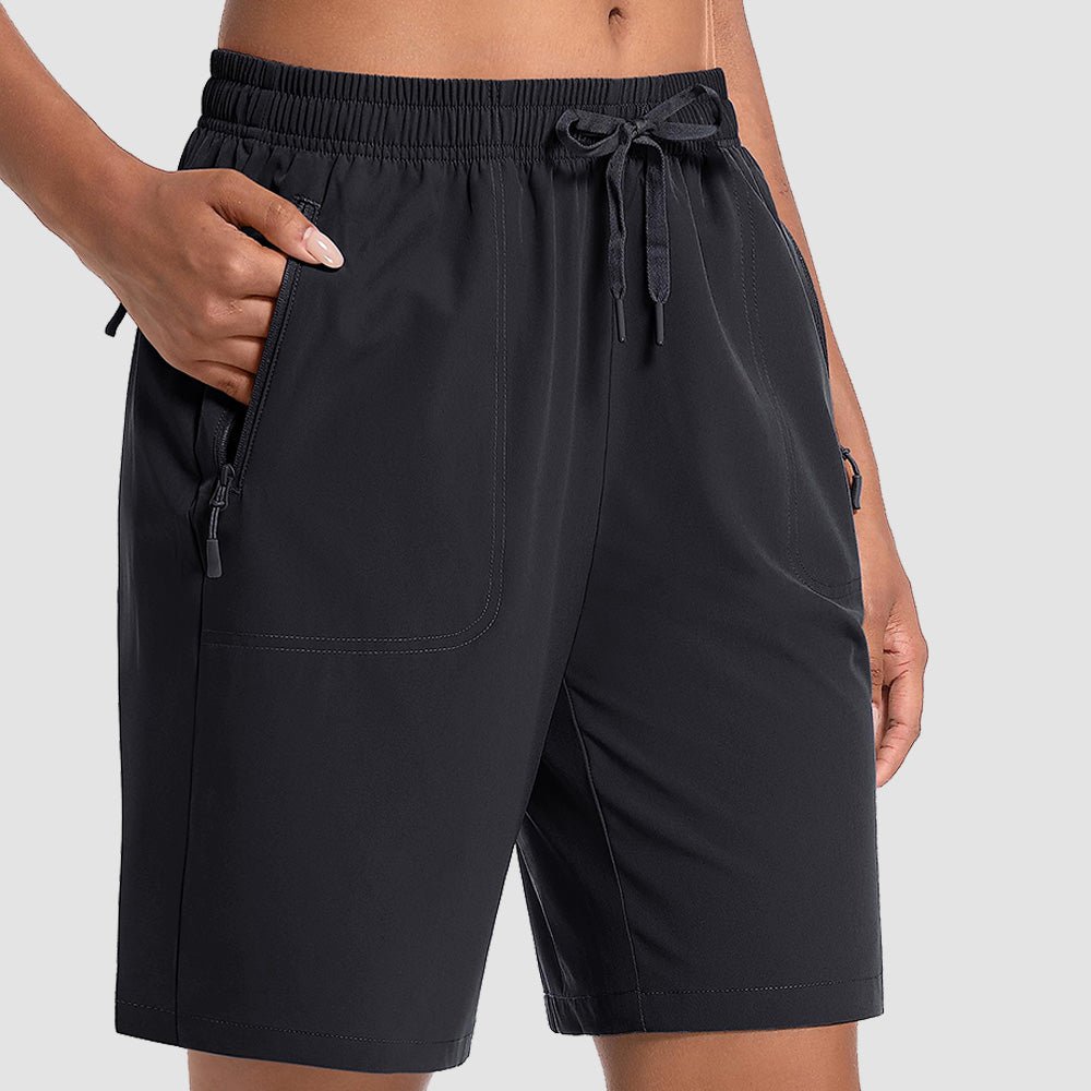 Black Women's Waterproof Sunprotection Lightweight Quick - Dry Hiking Shorts with 3 Pockets - MAGCOMSEN