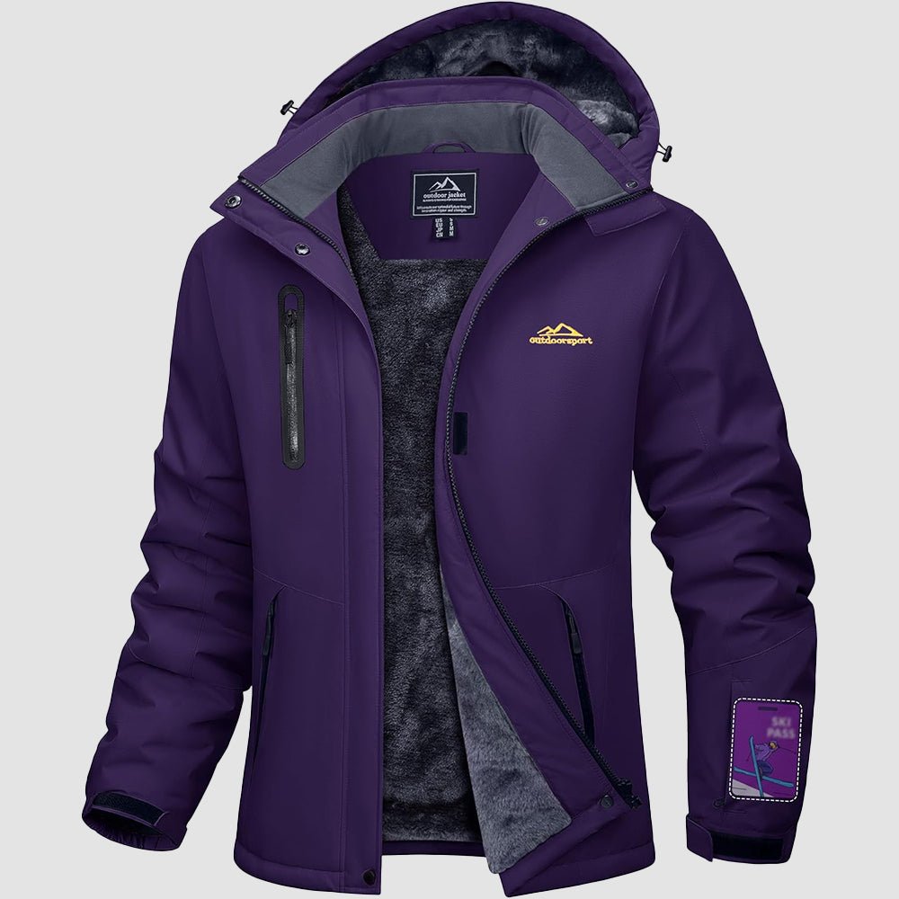 Dark Purple Women's Windproof & Waterproof Snow Ski Winter Jacket - MAGCOMSEN