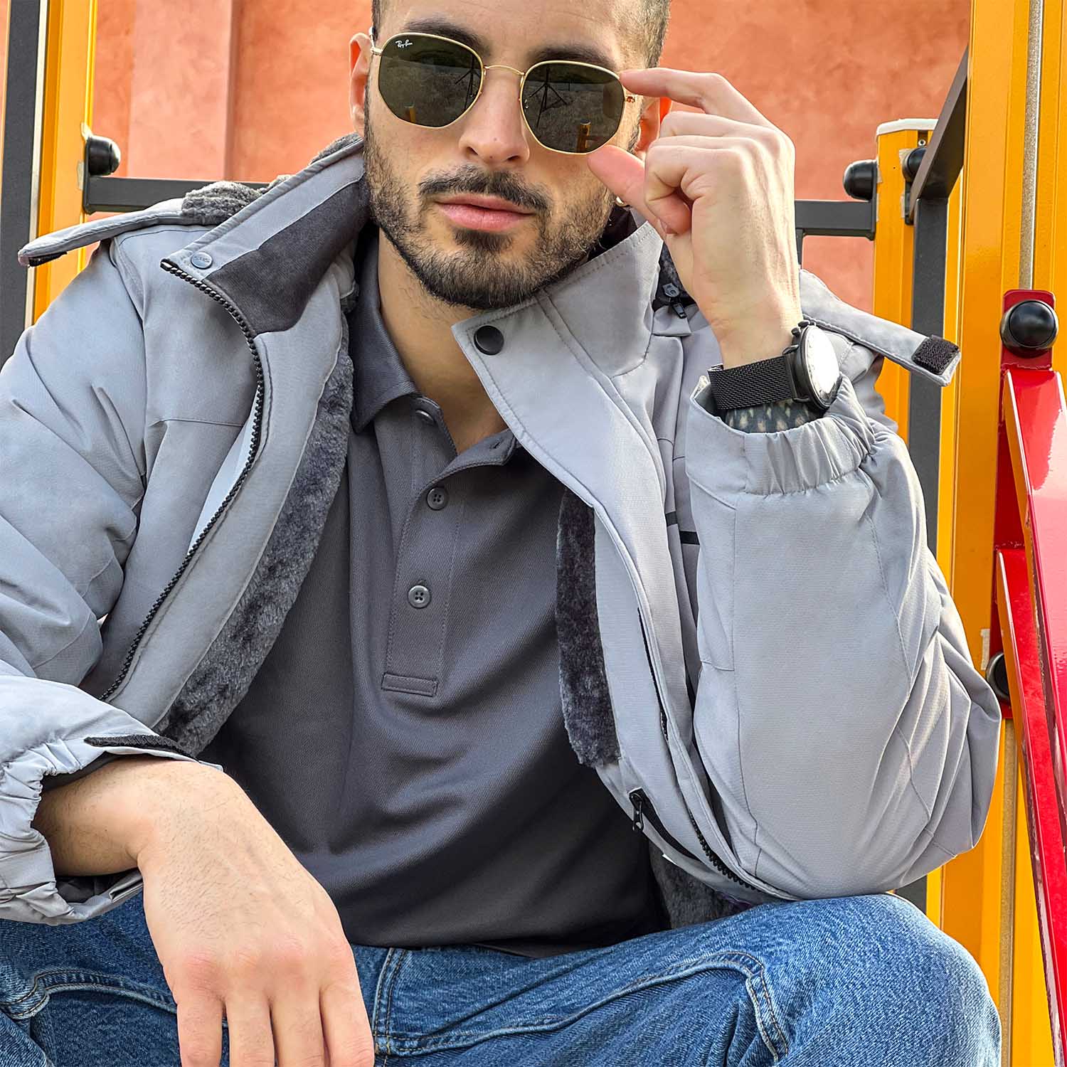 Men's Water-Repellent Winter Ski Jacket with Fleece Lining - MAGCOMSEN