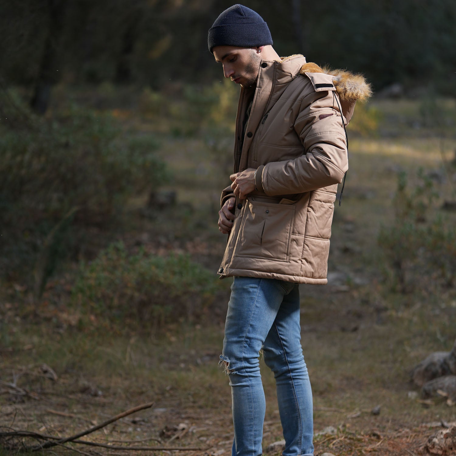 Men's Puffer Parka Jacket Winter Coat with Removable Hood - MAGCOMSEN