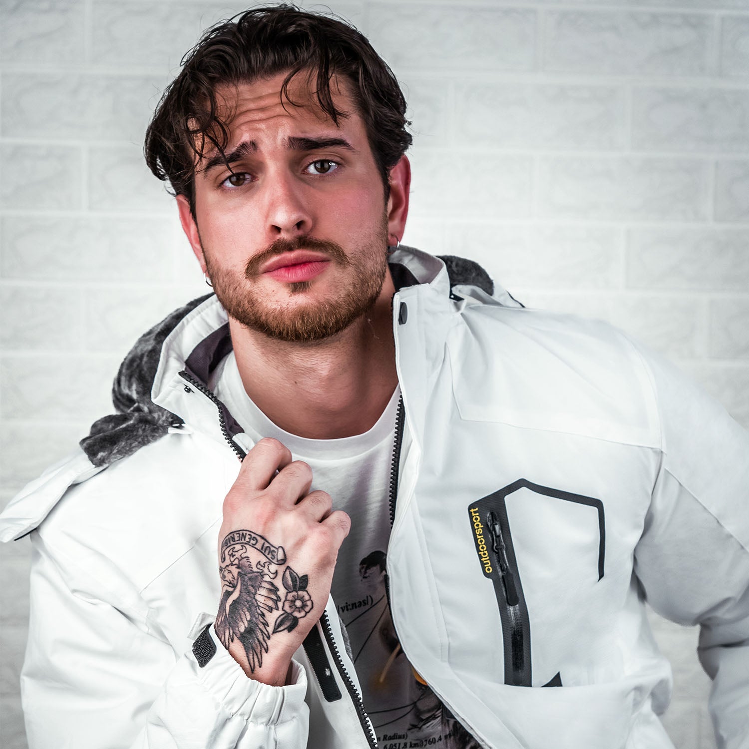 Men's Water-Repellent Winter Ski Jacket with Fleece Lining - MAGCOMSEN