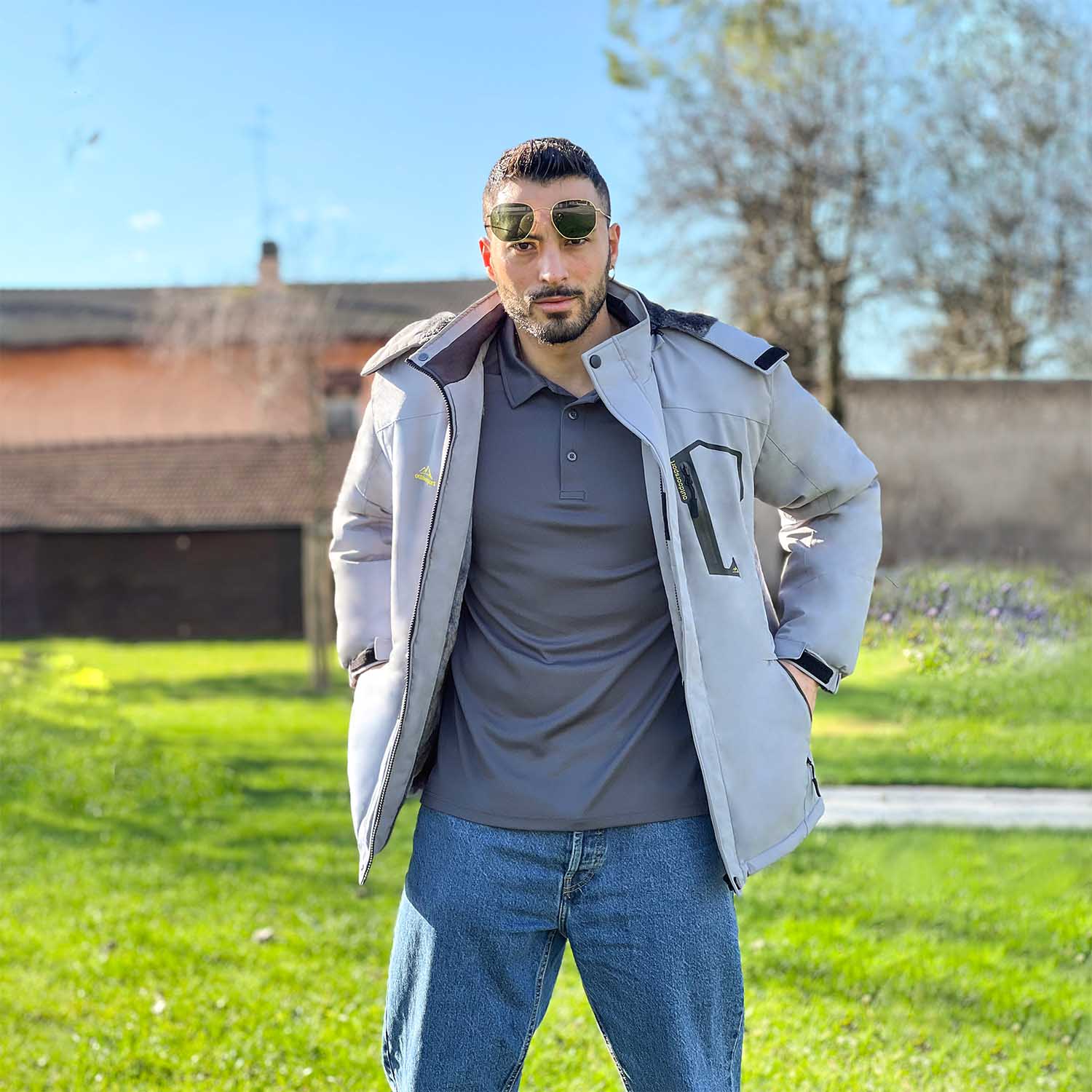 Men's Water-Repellent Winter Ski Jacket with Fleece Lining - MAGCOMSEN