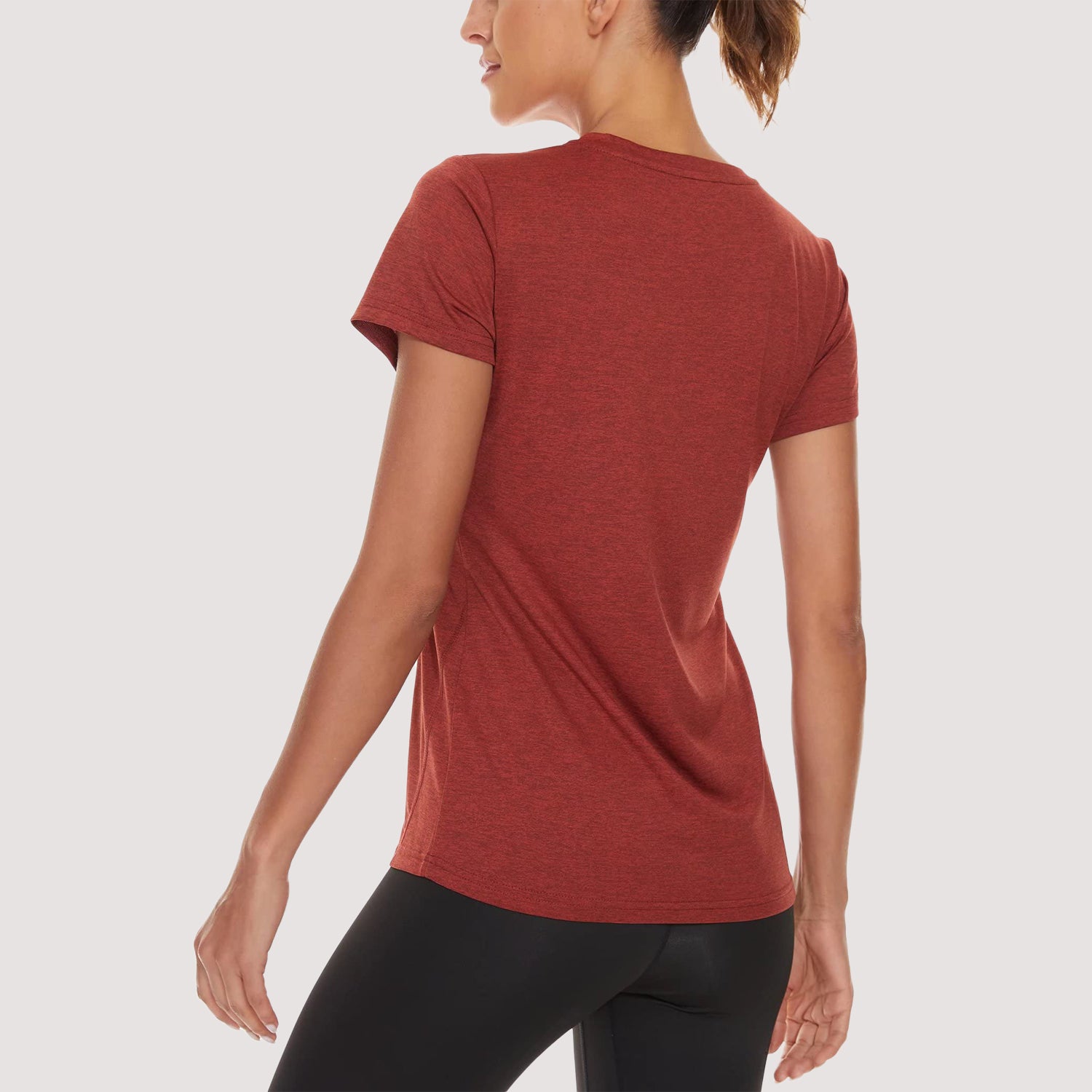 Women's Running T-Shirt Quick Dry V-Neck Yoga Top Tee Shirts