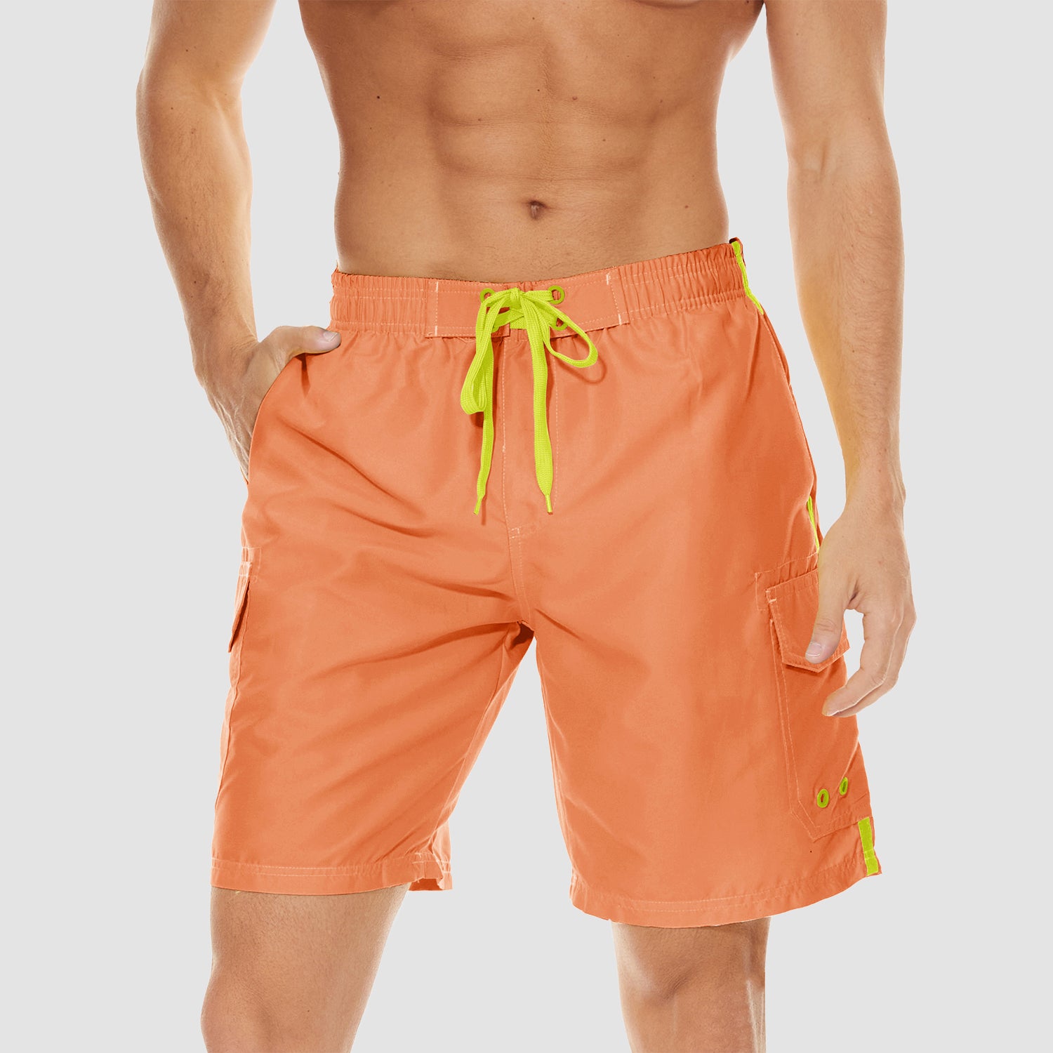 Men's Swimming Trunks Mesh Linner 4 Pockets Quick Dry Beach Shorts