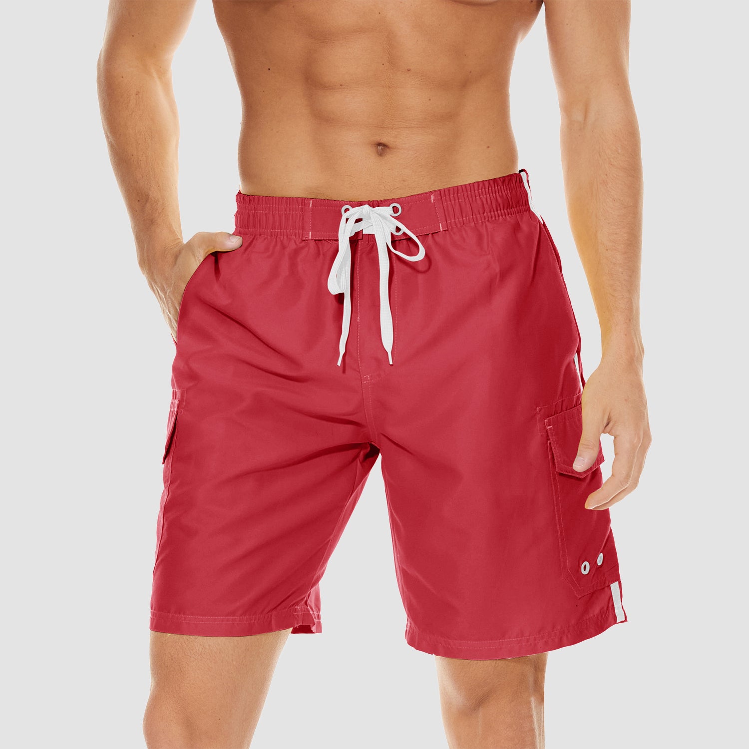 Men's Swimming Trunks Mesh Linner 4 Pockets Quick Dry Beach Shorts