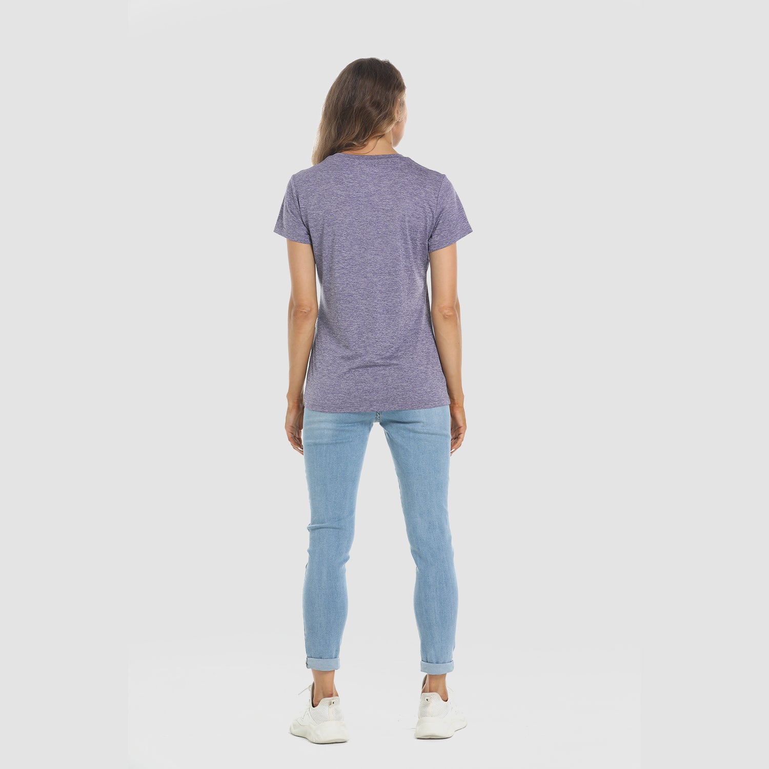 Women's Short Sleeve T-Shirt Quick Dry UPF 50+ Running Workout Tee