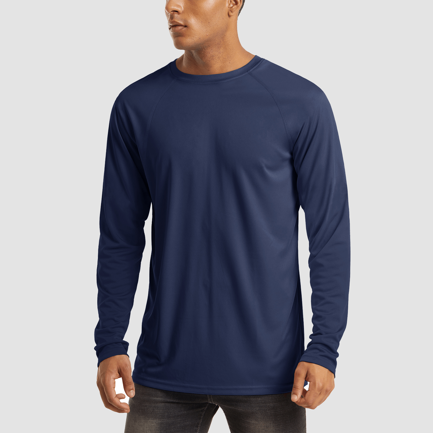 Navy Men's UPF 50+ Quick Dry Shirt - Sun Protection for Hiking - MAGCOMSEN #Color_Navy