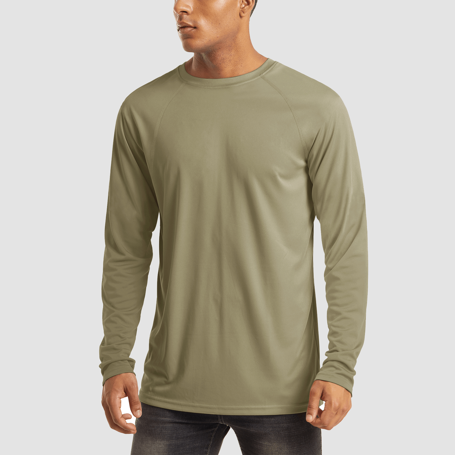 Dull Cyan Men's UPF 50+ Quick Dry Shirt - Sun Protection for Hiking - MAGCOMSEN