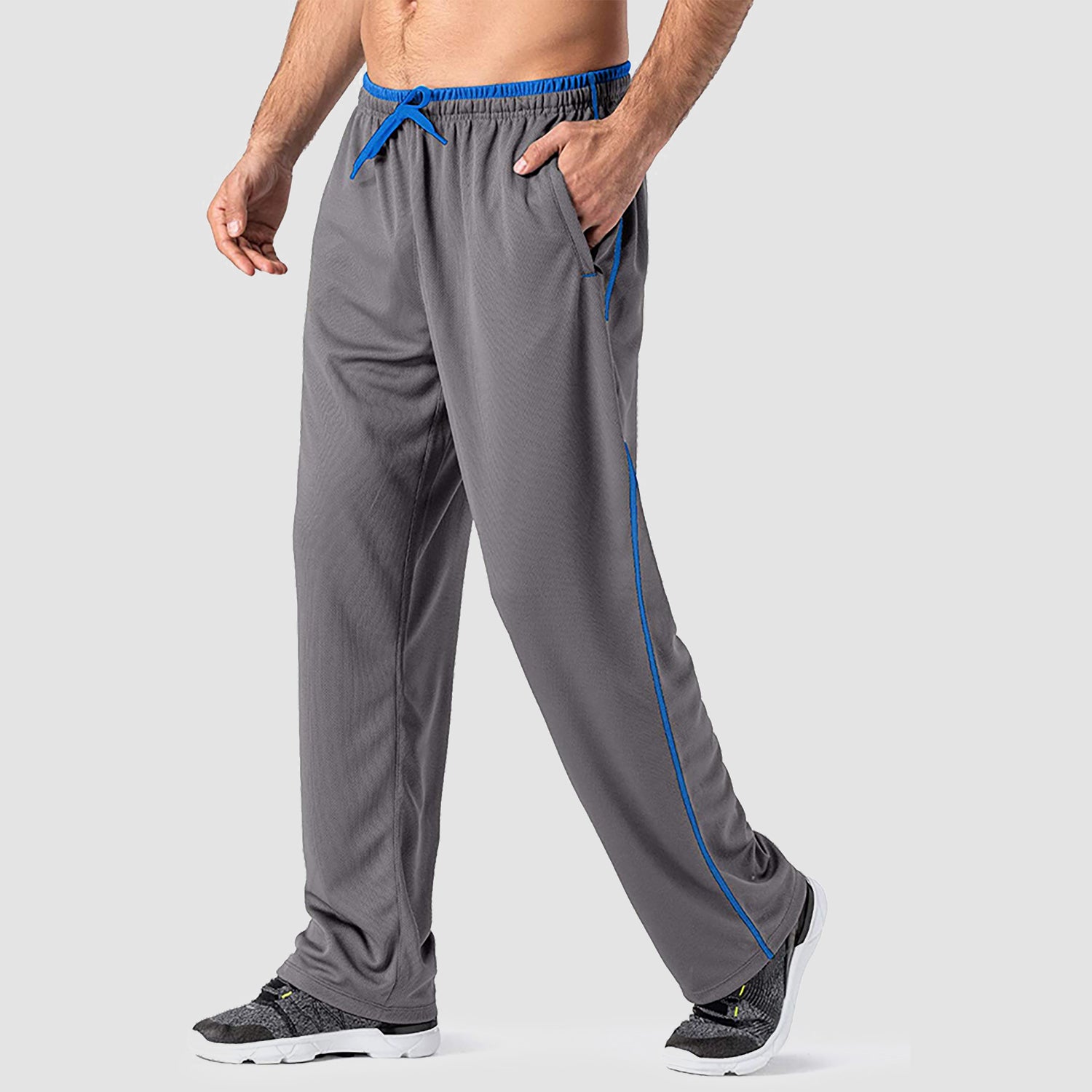 Men's Lightweight quick-drying&loose-fitting mesh sweatpants for training and fitness