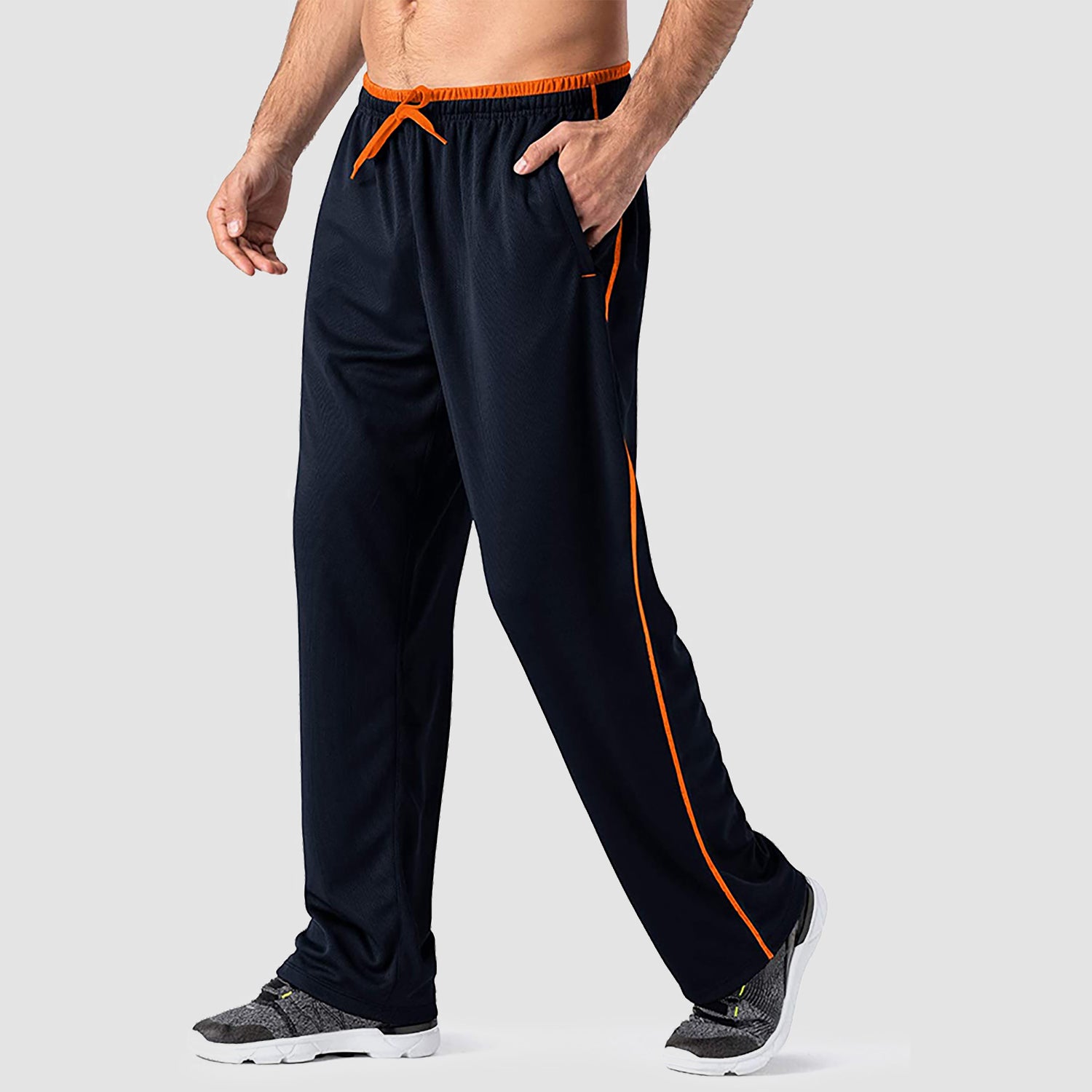 Men's Lightweight quick-drying&loose-fitting mesh sweatpants for training and fitness