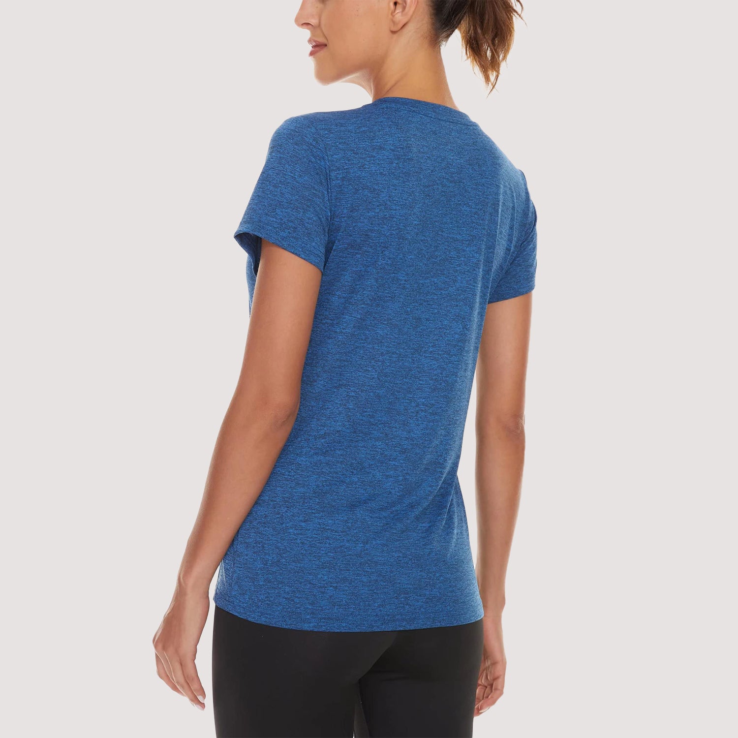 Women's Running T-Shirt Quick Dry V-Neck Yoga Top Tee Shirts