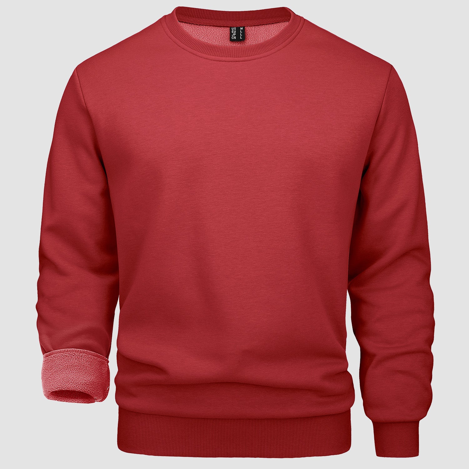 Men's Crewneck Sweatshirt Long Sleeve Casual Warm Fleece Pullover Hoodie