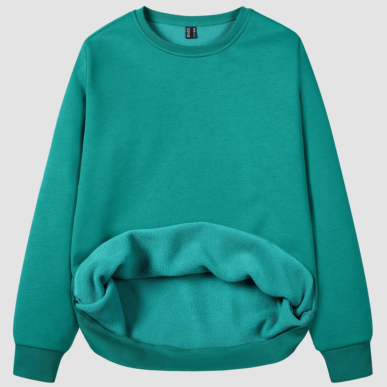 Women's Crewneck Sweatshirt Long Sleeve Casual Warm Fleece Pullover Sweater - MAGCOMSEN