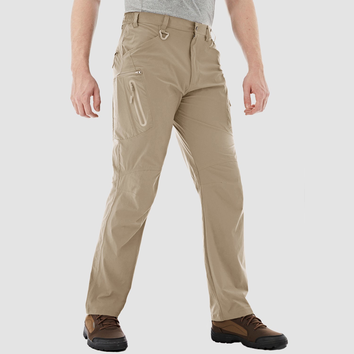 Men's Hiking Pants Water Repellent Cargo Pants with 8 Pockets Ripstop Lightweight Workout Pants
