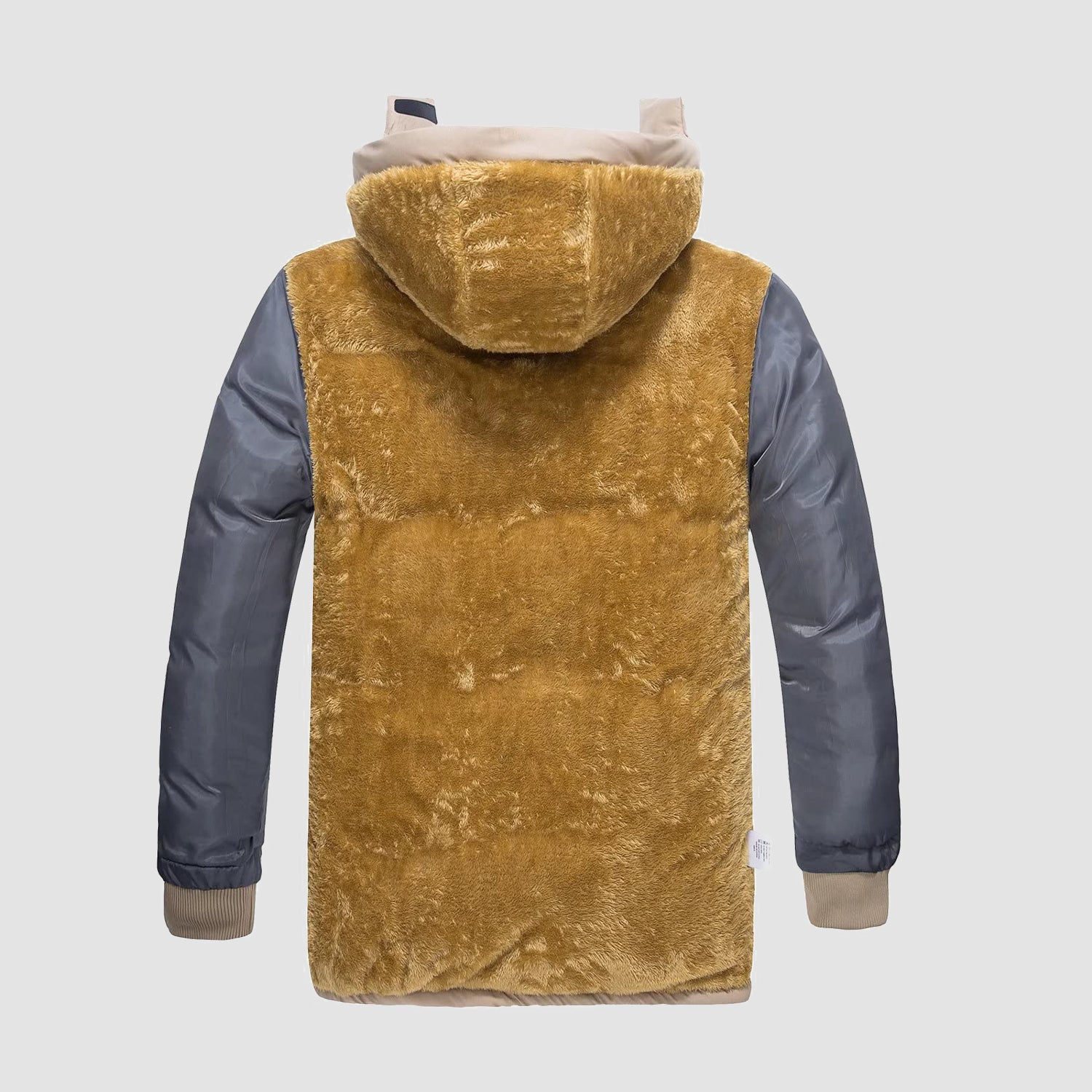 Men's Hooded Winter Coat Puffer Jacket Thicken Warm Fur Down Parka Jacket with Removable Hood